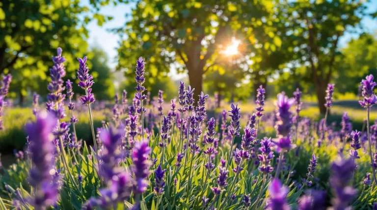 lavande à planter à coté d'un pommier