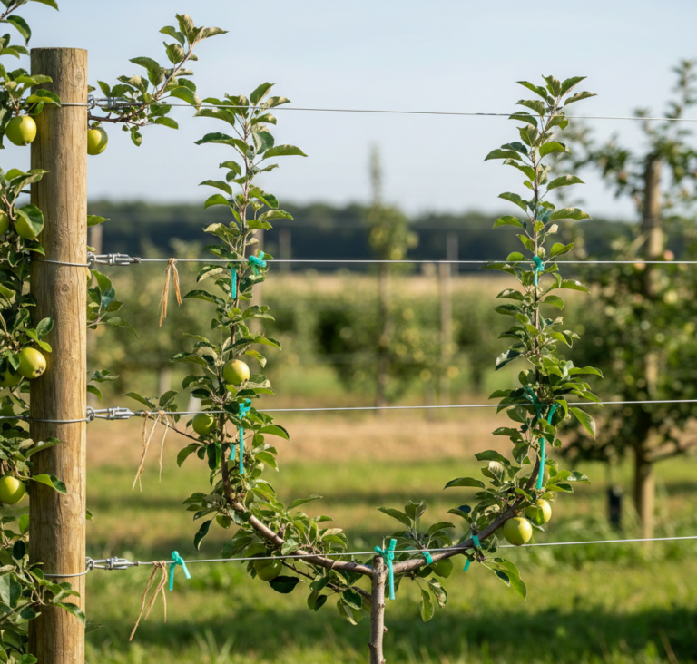 Arbre fruitier palissé en espalier