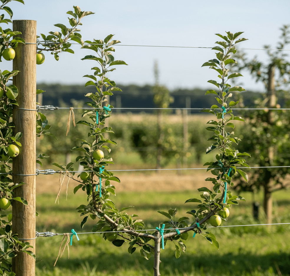 Arbre fruitier palissé en espalier